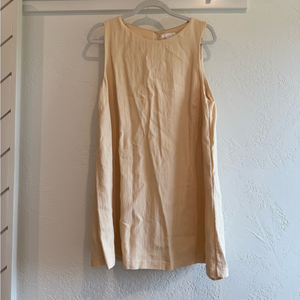H&M Butter Yellow Sleeveless Mini Dress Size Large